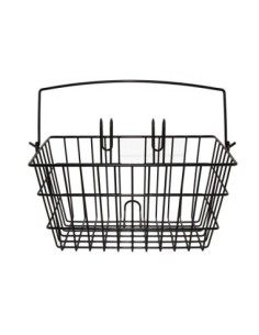Square Steel Front Wire Basket 328 Black.